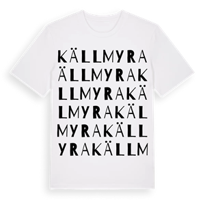 Källmyra ordlek t-shirt – ekologisk bomull t-shirt från Pinshirt