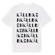 White t-shirt med Källriken ordlek t-shirt