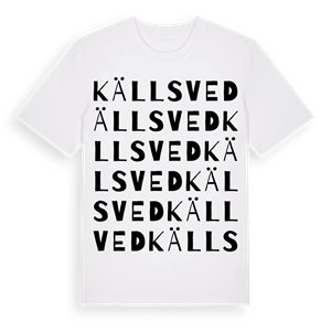 Källsved ordlek t-shirt – ekologisk bomull t-shirt från Pinshirt