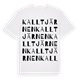 Kalltjärnen ordlek t-shirt