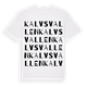 White t-shirt med Kalvsvallen ordlek t-shirt