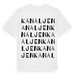 Kanaljen ordlek t-shirt – ekologisk bomull t-shirt från Pinshirt