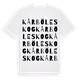 White t-shirt med Kårböleskog ordlek t-shirt