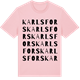 Pink Cotton t-shirt med Karlsfors ordlek t-shirt