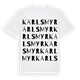 White t-shirt med Karlsmyr ordlek t-shirt