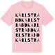 Pink Cotton t-shirt med Karlstrand ordlek t-shirt