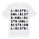 White t-shirt med Karlstrand ordlek t-shirt