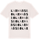 Vintage White t-shirt med Karmansbo ordlek t-shirt