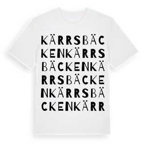 Kärrsbäcken ordlek t-shirt – ekologisk bomull t-shirt från Pinshirt