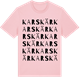 Pink Cotton t-shirt med Karskär ordlek t-shirt