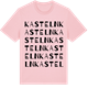 Pink Cotton t-shirt med Kasteln ordlek t-shirt