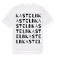 White t-shirt med Kasteln ordlek t-shirt