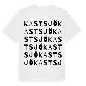 Kastsjö ordlek t-shirt – ekologisk bomull t-shirt från Pinshirt