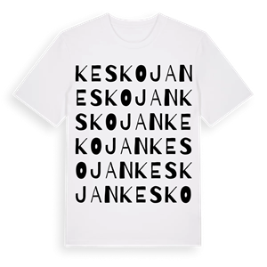 Keskojan ordlek t-shirt – ekologisk bomull t-shirt från Pinshirt
