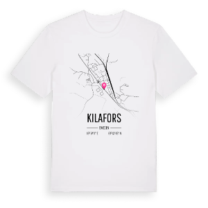 Kilafors karta t-shirt – ekologisk bomull t-shirt från Pinshirt