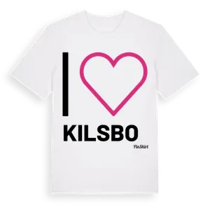 Jag älskar Kilsbo t-shirt stort tryck – ekologisk bomull t-shirt från Pinshirt