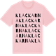 Pink Cotton t-shirt med Klackarna ordlek t-shirt