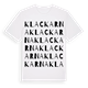 White t-shirt med Klackarna ordlek t-shirt