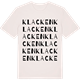 Vintage White t-shirt med Klacken ordlek t-shirt