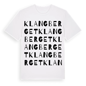 Klangberget ordlek t-shirt – ekologisk bomull t-shirt från Pinshirt