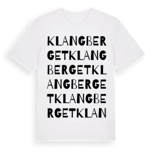 Klangberget ordlek t-shirt – ekologisk bomull t-shirt från Pinshirt