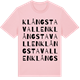 Pink Cotton t-shirt med Klångstavallen ordlek t-shirt