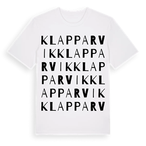 Klapparvik ordlek t-shirt – ekologisk bomull t-shirt från Pinshirt