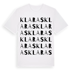 Klaras ordlek t-shirt – ekologisk bomull t-shirt från Pinshirt