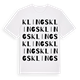 White t-shirt med Klings ordlek t-shirt