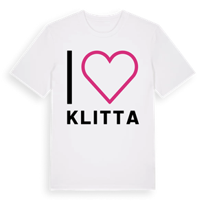 Jag älskar Klitta t-shirt stort tryck – ekologisk bomull t-shirt från Pinshirt