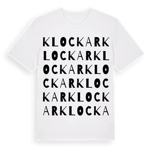Klockar ordlek t-shirt – ekologisk bomull t-shirt från Pinshirt
