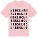 Pink Cotton t-shirt med Klockarns ordlek t-shirt