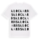 White t-shirt med Klockarns ordlek t-shirt