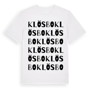 Klösbo ordlek t-shirt – ekologisk bomull t-shirt från Pinshirt