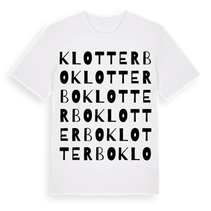 Klotterbo ordlek t-shirt – ekologisk bomull t-shirt från Pinshirt