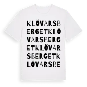 Klövarsberget ordlek t-shirt – ekologisk bomull t-shirt från Pinshirt
