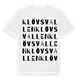 White t-shirt med Klövsvallen ordlek t-shirt