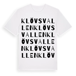 Klövsvallen ordlek t-shirt – ekologisk bomull t-shirt från Pinshirt