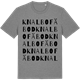 Mid Heather Gray t-shirt med Knalbo fäbod ordlek t-shirt