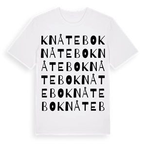 Knåtebo ordlek t-shirt – ekologisk bomull t-shirt från Pinshirt