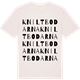 Vintage White t-shirt med Kniltbodarna ordlek t-shirt