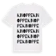 White t-shirt med Knoppe ordlek t-shirt
