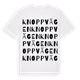 White t-shirt med Knoppvägen ordlek t-shirt
