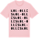 Pink Cotton t-shirt med Kol-Olles ordlek t-shirt