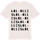Vintage White t-shirt med Kol-Olles ordlek t-shirt