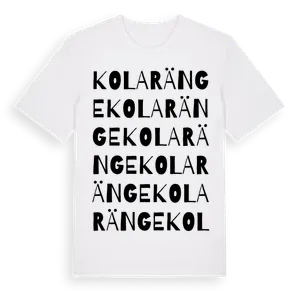 Kolaränge ordlek t-shirt – ekologisk bomull t-shirt från Pinshirt