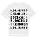 White t-shirt med Kolarudden ordlek t-shirt
