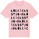 Pink Cotton t-shirt med Kölbäcksstugan ordlek t-shirt