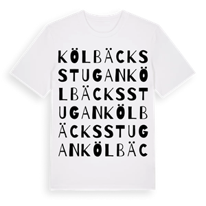 Kölbäcksstugan ordlek t-shirt – ekologisk bomull t-shirt från Pinshirt