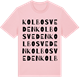 Pink Cotton t-shirt med Kolbosveden ordlek t-shirt